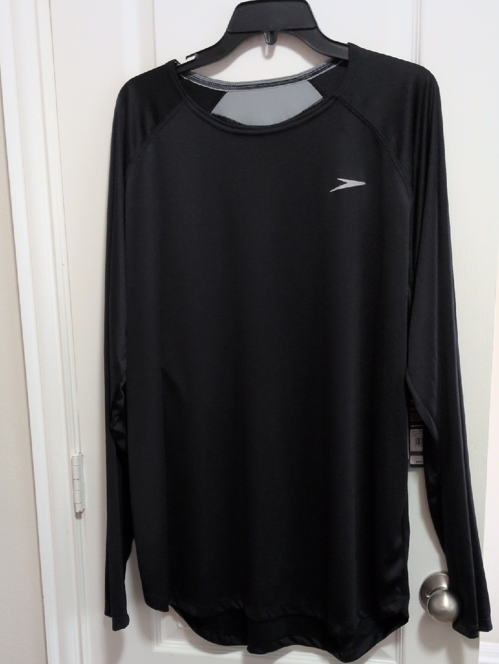 Men's Speedo Black And Gray Rashguard Swim shirt
